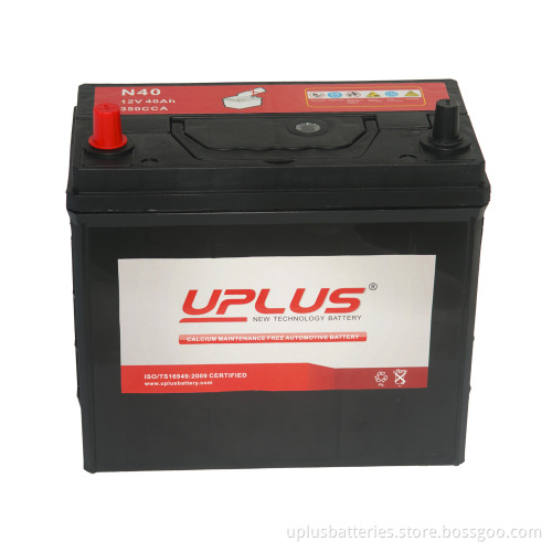 N40 12V 40ah China OEM Batteries Deep Cycle Car Battery